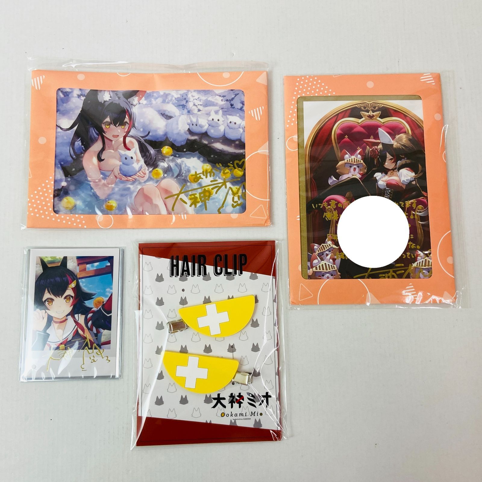 04m2166〇 hololive ホロライブ 大神ミオ グッズ セット [ 直筆