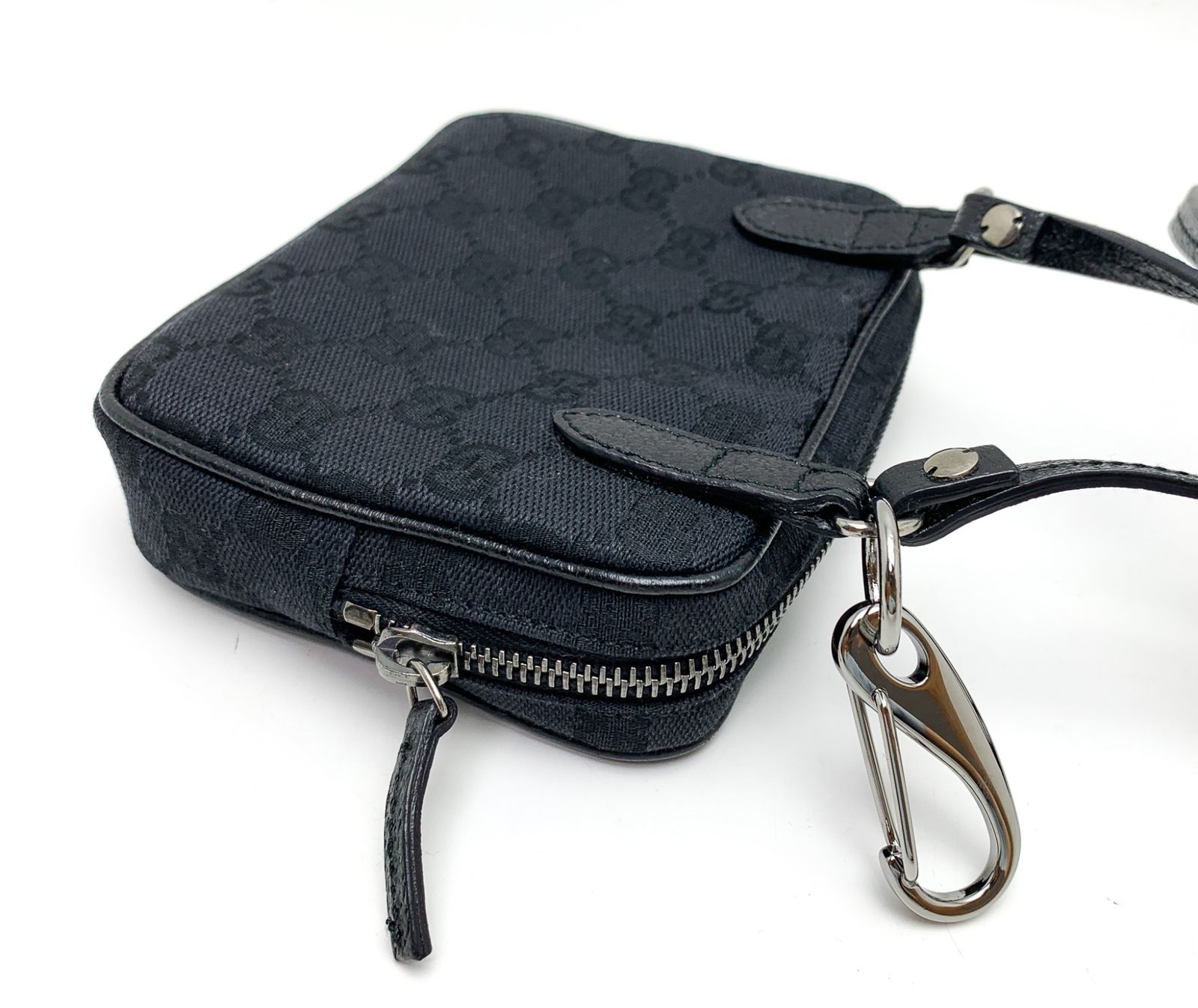 GUCCI グッチ GGキャンバス 黒 ブラック ミニショルダーバッグ 120975 
