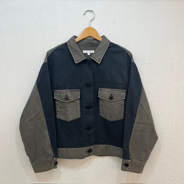 マウジー MOUSSY デニムジャケット F ダークネイビー×グレー