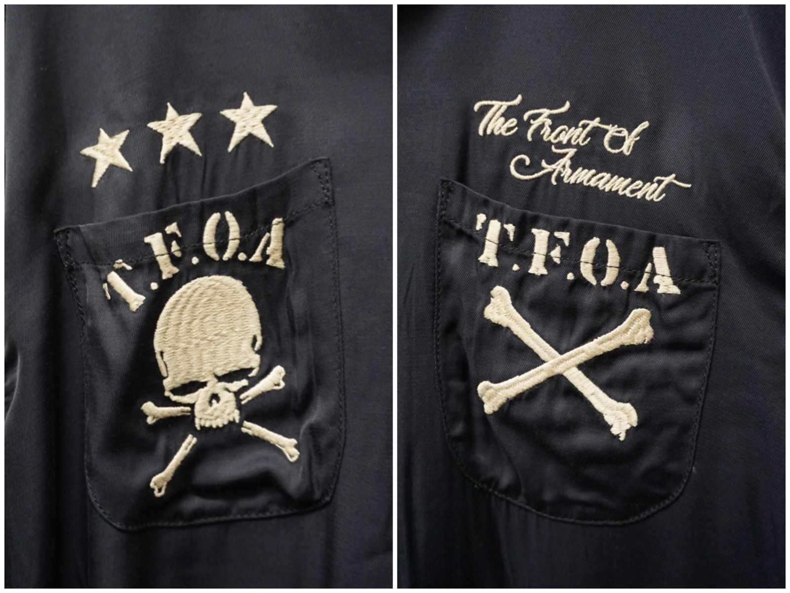 ✨美品✨【VANSON×T.F.O.A】ポロシャツ デスラビット 刺繍 XL VANSON×T.F.O.A デスラビット 刺繍 半袖 Tシャツ トップス M