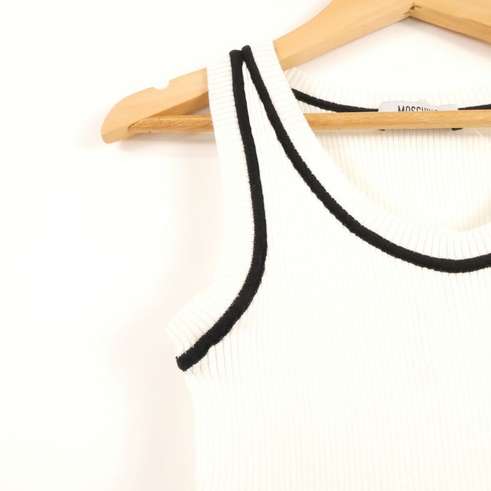 【MOSCHINO CHEAPANDCHIC】 フラワー装飾 ノースリーブニット MOSCHINO CHEAPANDCHIC モスキーノチープアンドシック