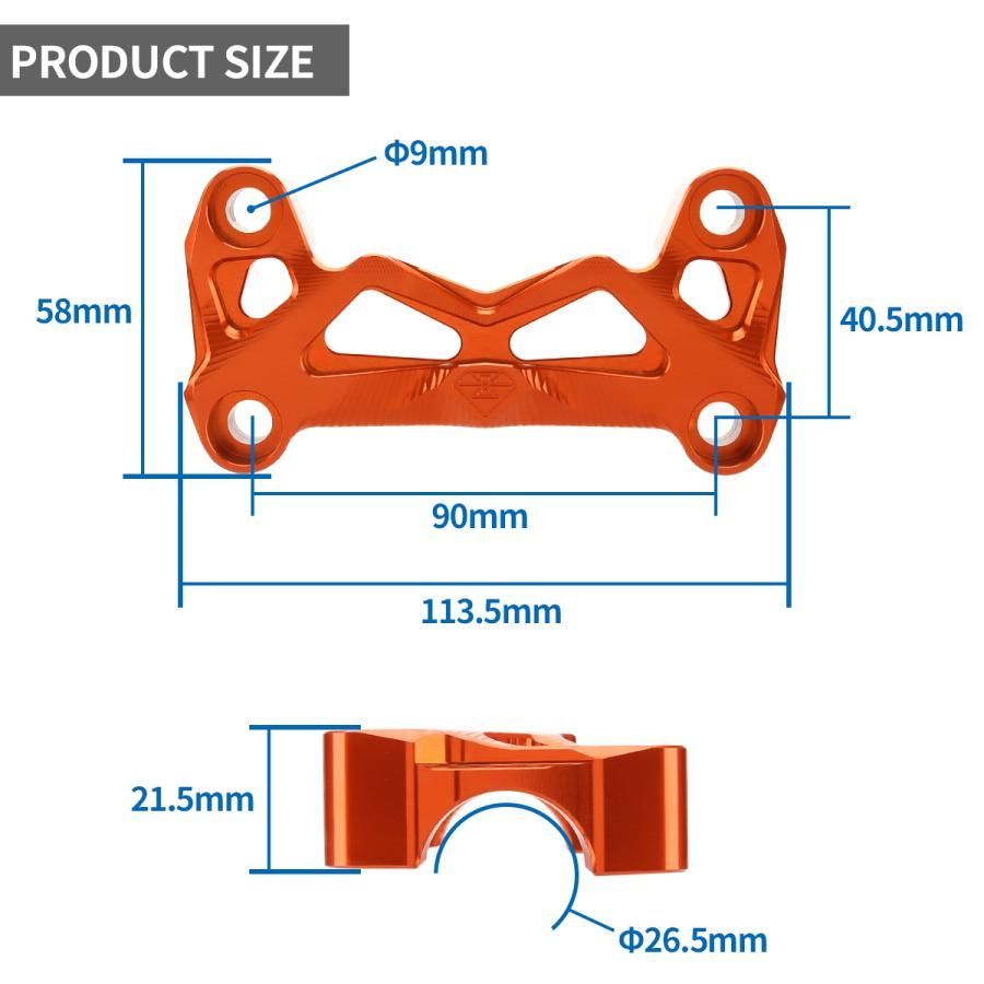 専用出品 KTM DUKE 125 200 250 390 ハンドルバー クランプカバー