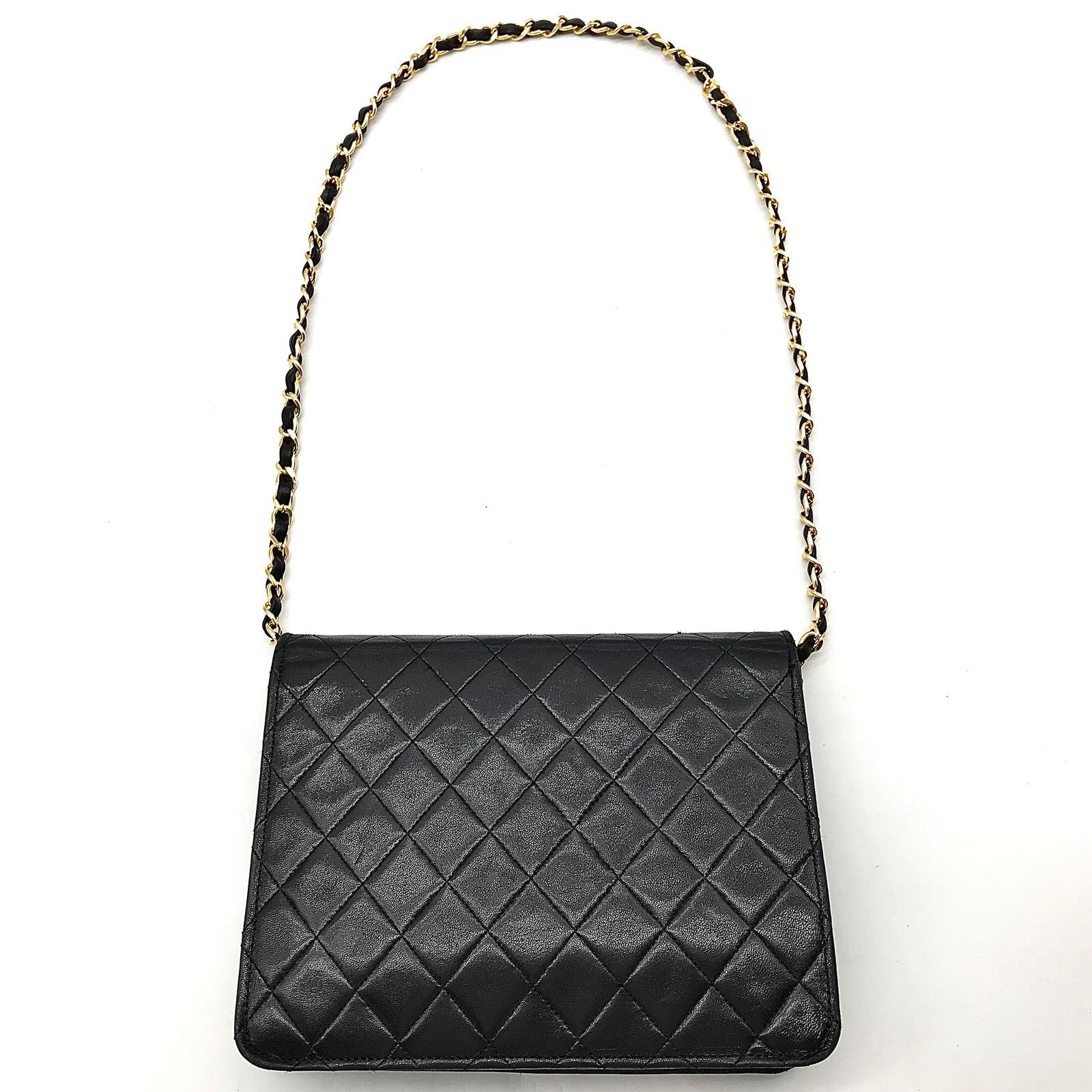 CHANEL シャネル ココマーク マトラッセ ラムスキン プッシュロック チェーン ショルダー バッグ ブラック 良品 a2112 CHANEL - CHANEL シャネル ココマーク マトラッセ ラムスキン プッシュ