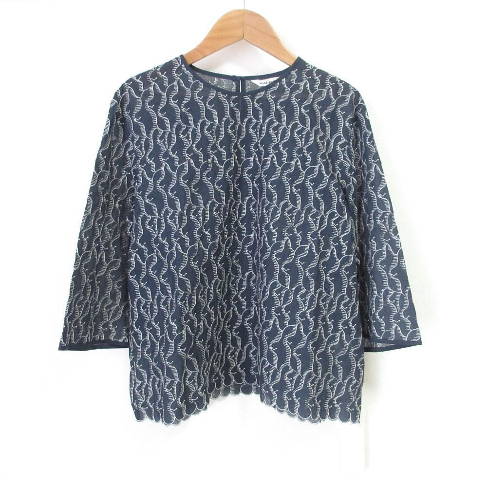 未使用 mina perhonen ミナペルホネン wave bird 七分袖 プルオーバー