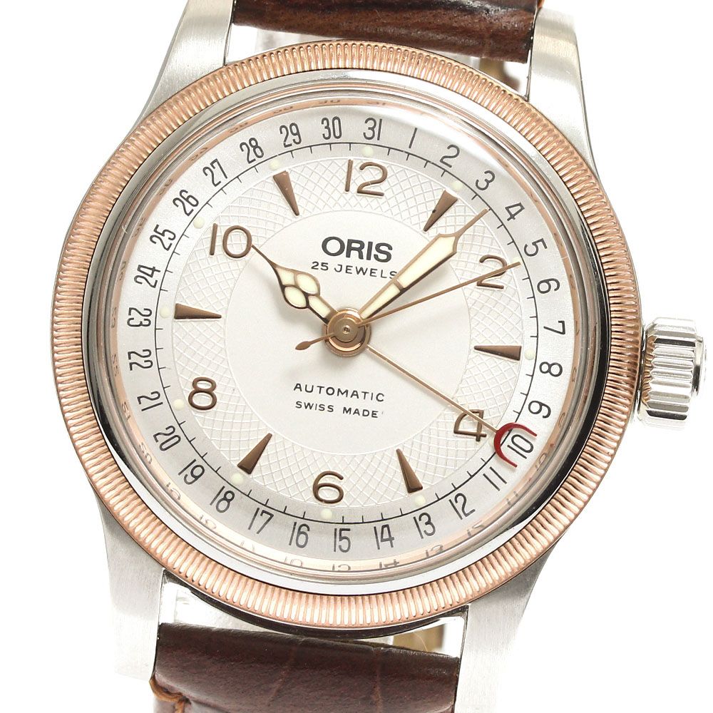 オリス ORIS 7551 ビッグクラウン ポインターデイト 自動巻き メンズ _912765