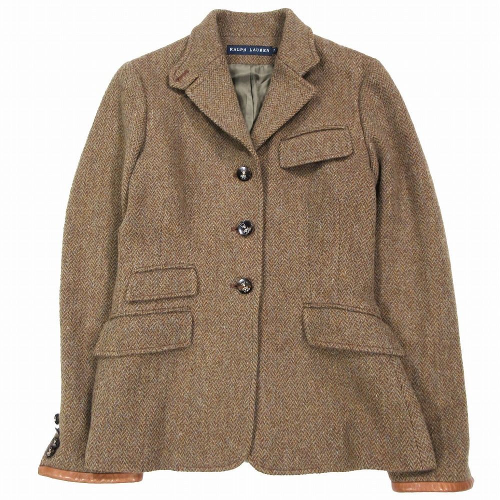 90s 00s RALPH LAUREN ラルフローレン テーラード ジャケット レザー 