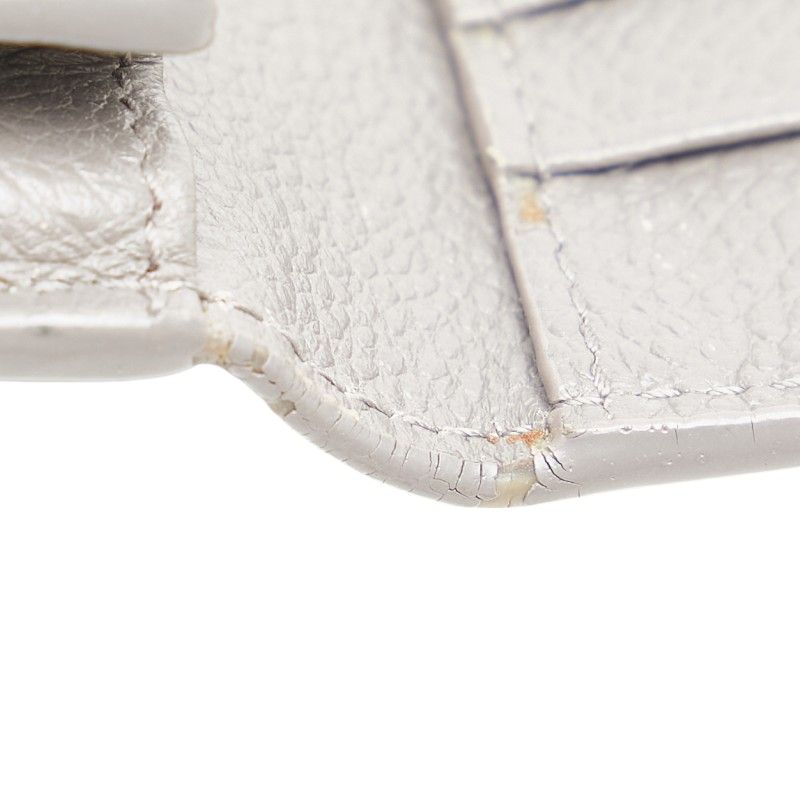 サンローラン カードケース パスケース 468994 グレー レザー  