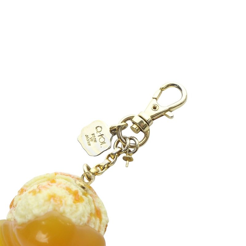 キューポット　キーホルダー Q-pot. Japan Limited Biscotto Biscuit Wood Key Holder Bag