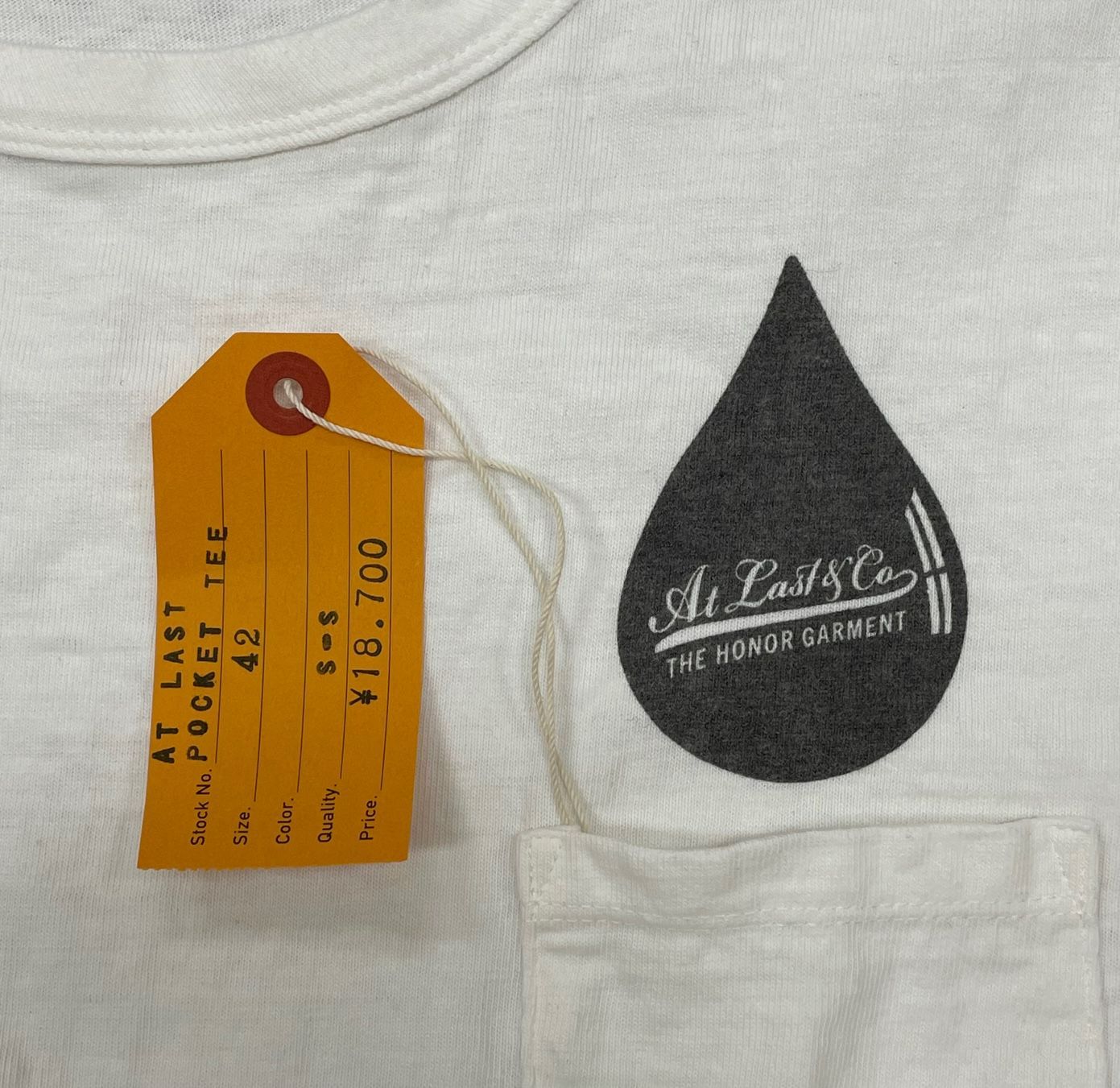 美品 AT LAST ＆ CO BUTCHER PRODUCTS PRINT POCKET TEE S/S プリント