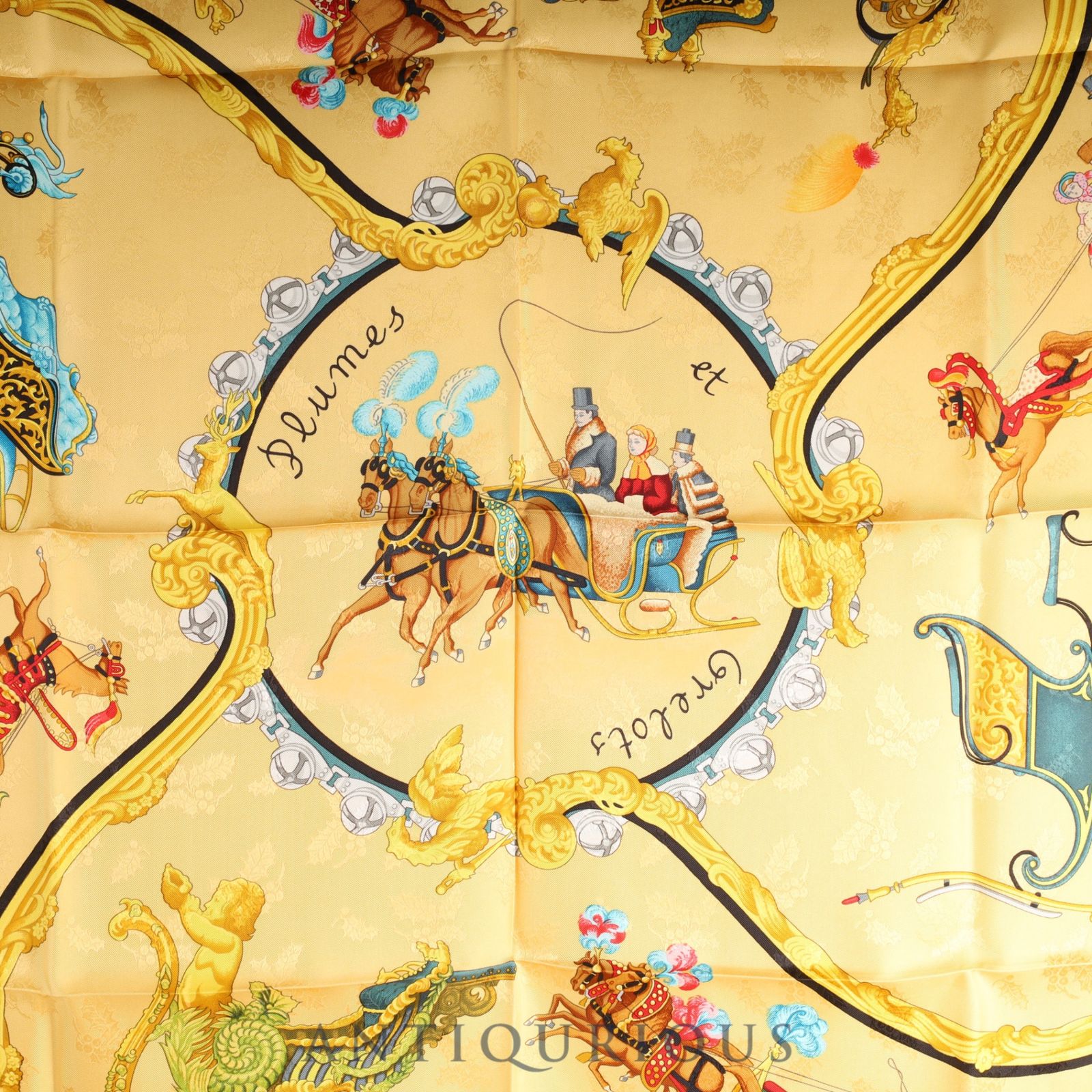 エルメス スカーフ カレ90 羽飾りと鈴 ケース SILK100% - メルカリ