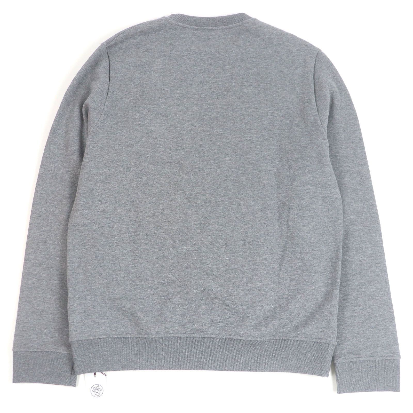 HERMES エルメス メタルリー オ カレ ラムレザーパッチスウェット 正規品 未使用品□HERMES エルメス 24AW Metallerie au Carre