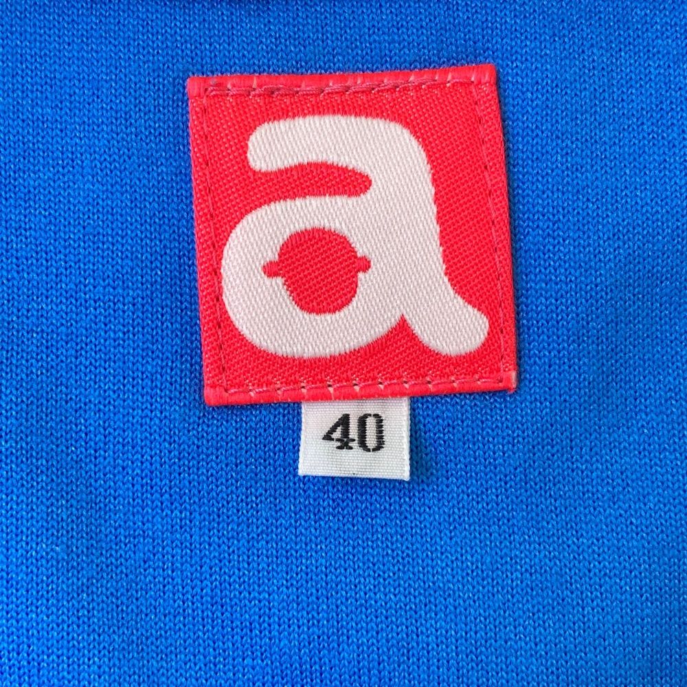 サイズ：40 ARCHIVIO アルチビオ  袖切替 半袖ベロアニット  ブルー系 [240001240900] ゴルフウェア レディース ストスト サイズ：40 ARCHIVIO アルチビオ 袖切替 半袖ベロアニット