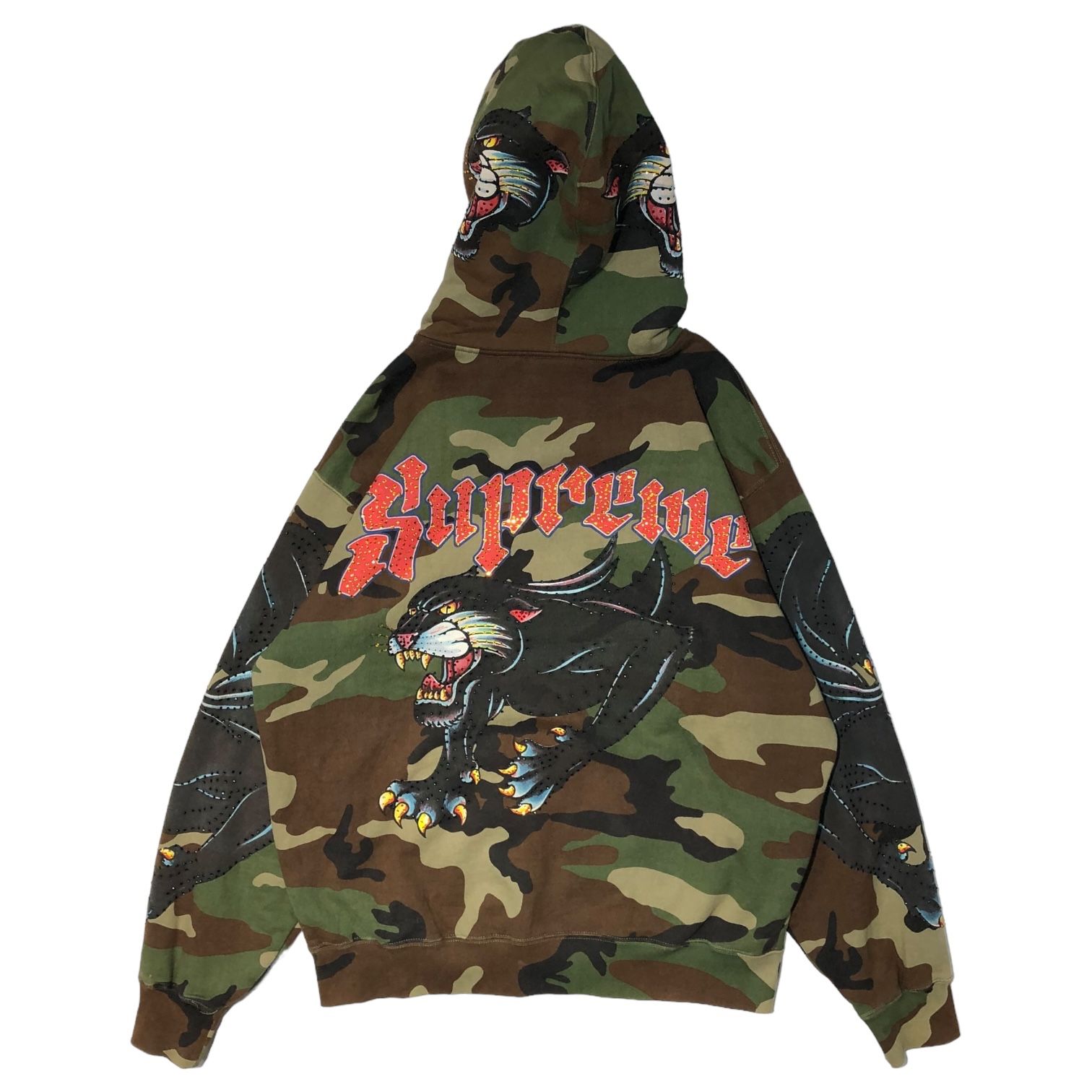 SUPREME(シュプリーム) 21SS Panther Zip Up Hooded Sweatshirt パンサー ジップ アップ パーカー M  カーキ カモフラ フーディ スウェットシャツ - メルカリ