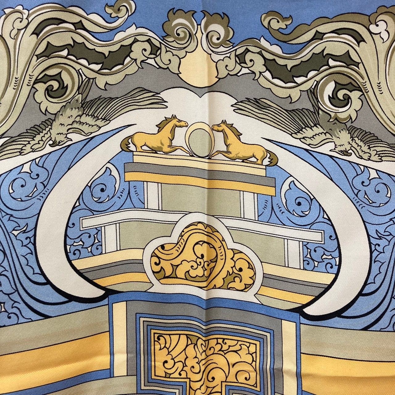 未開封　HERMES エルメス　スカーフ エルメス スカーフ カレ55 式典用馬勒 SILK100％ | 東京銀座の