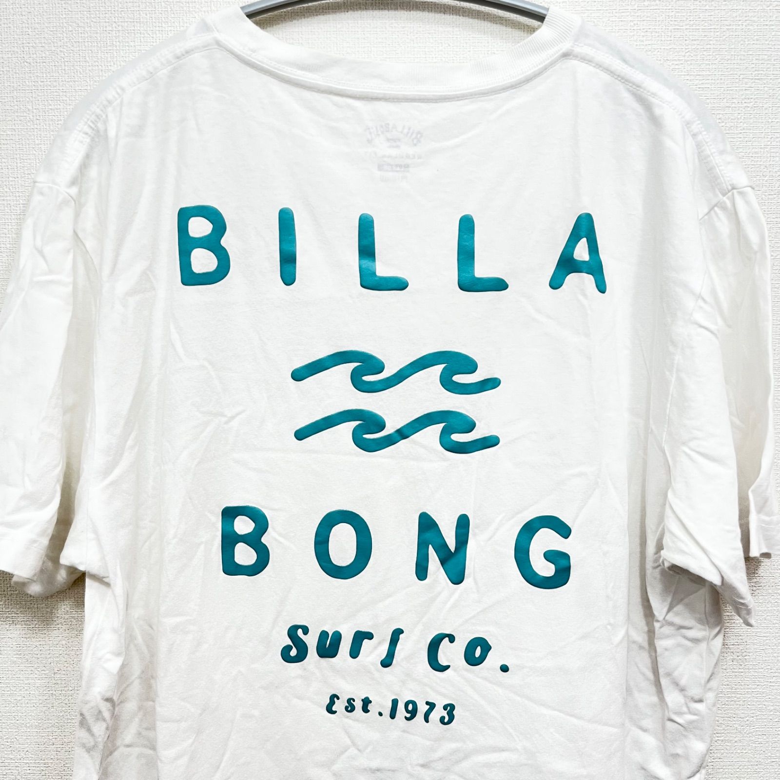 【古着】BILLA BONG ビラボン 両面プリントあり ホワイト 白 L 半袖 メンズ Tシャツ アメカジ サーフ