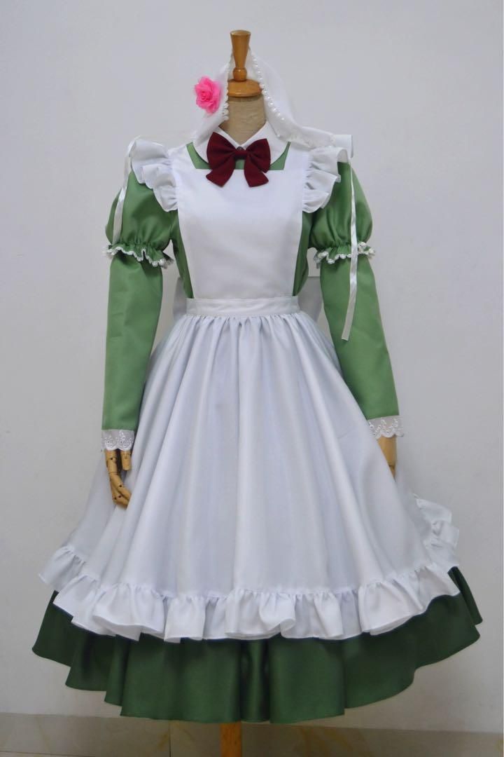 ヘタリア イタリア メイド服 コスプレ 衣装 ウィッグ 靴追加可