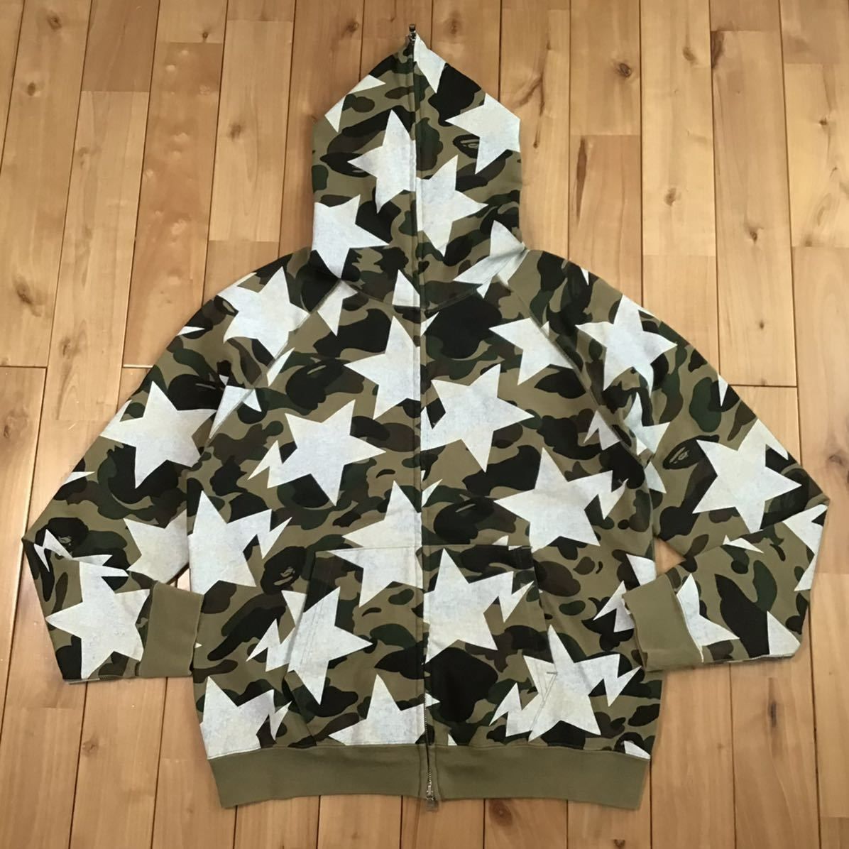 65cmx57cmstar hoodie bape エイプ A BATHING APE