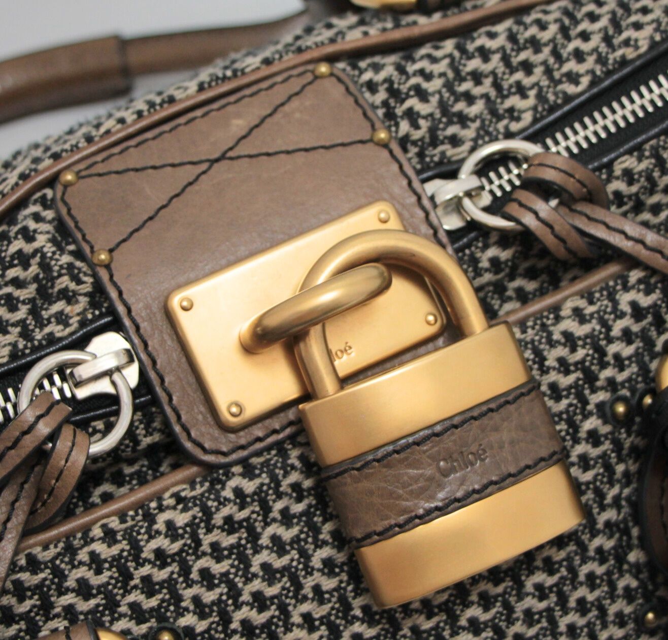 クロエ CHLOE パディントン ハンドバッグ キャンバス×レザー