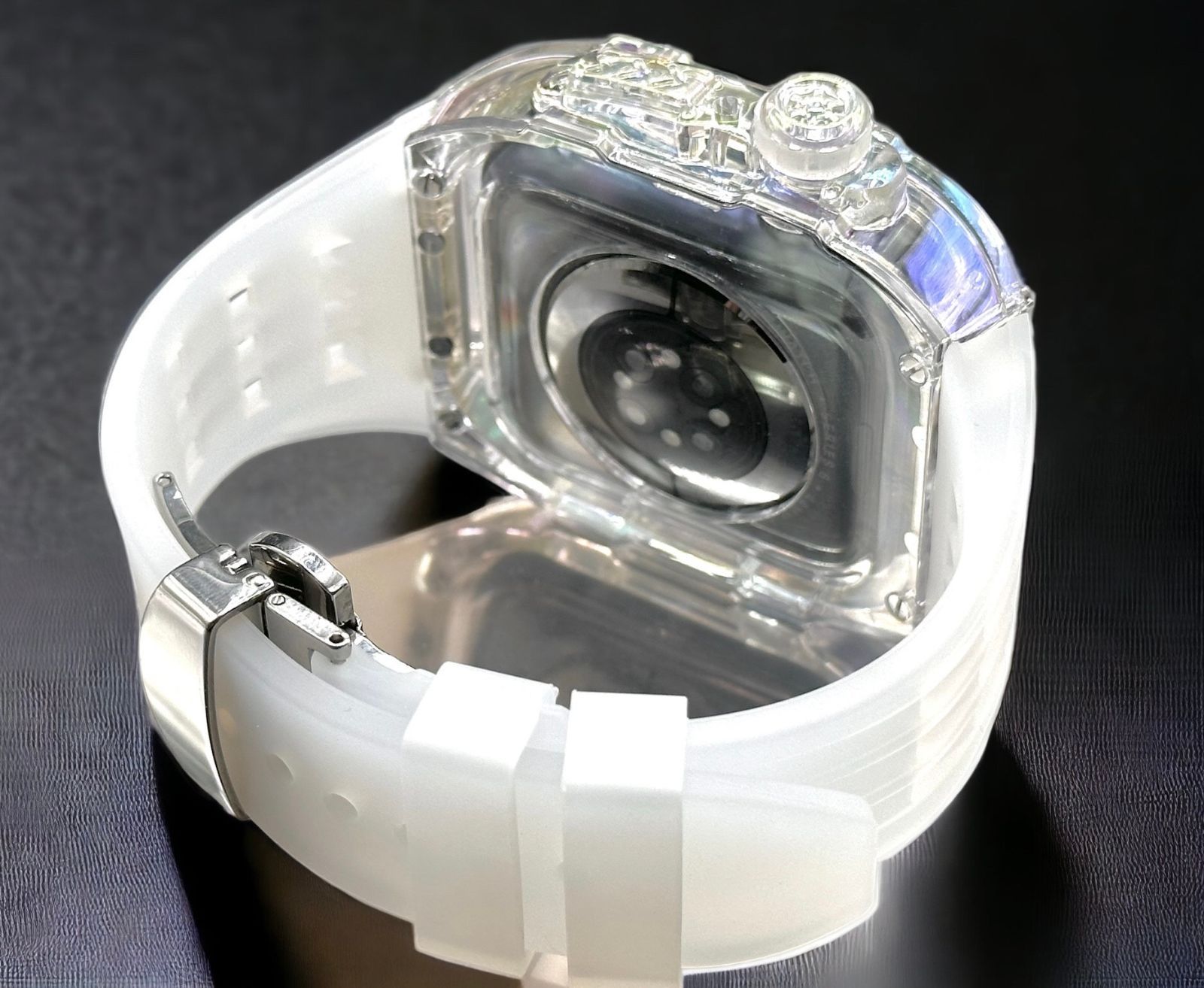 オーロラRS☆アップルウォッチバンド ラバーベルト カバー Apple Watch 