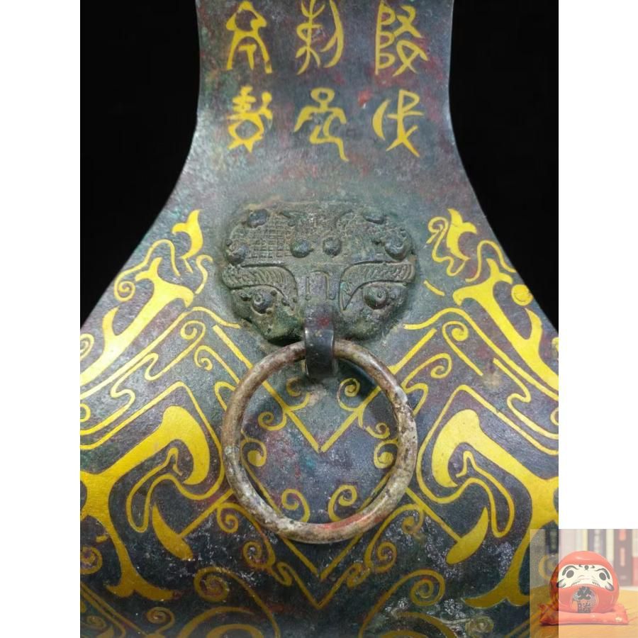 中国古美術品·旧蔵珍品·古青銅器★銘文嘯天馬★文房置物·案頭·铭文·風水開運 中国古美術品·旧蔵珍品古青銅器·夏益銘文器·装酒器·文房置物