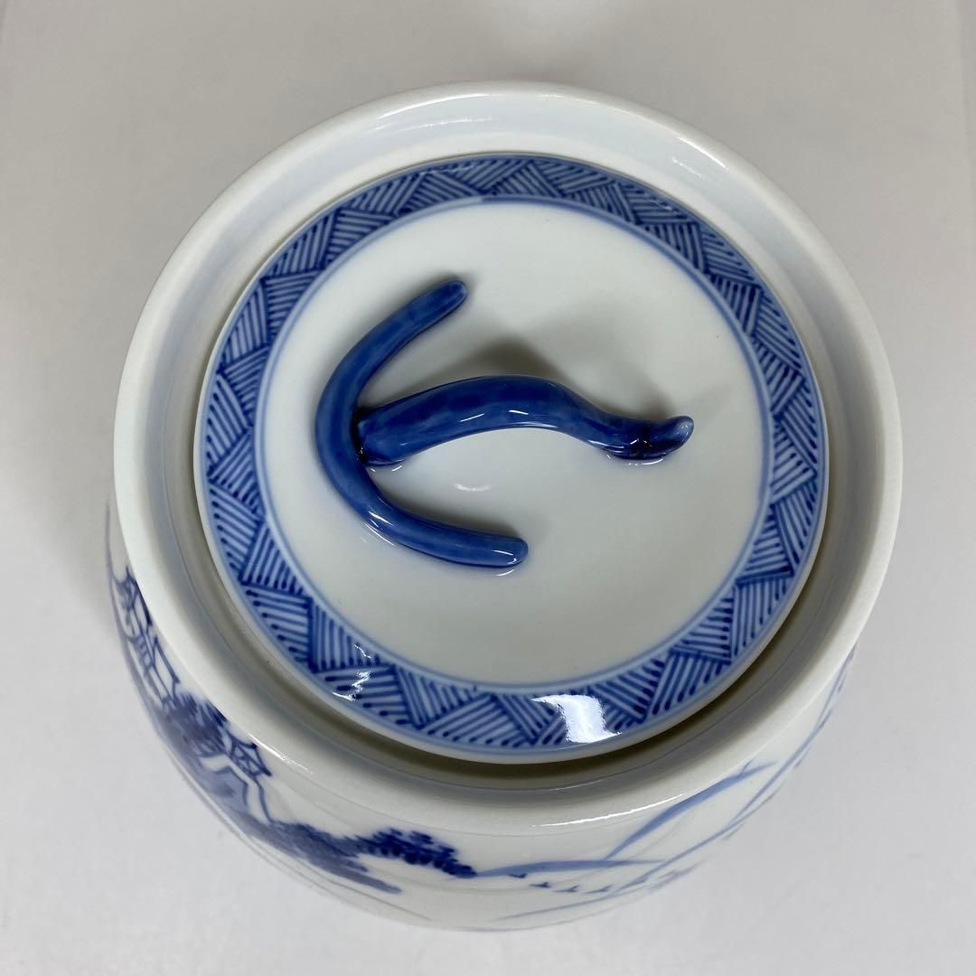 ☆茶3 加藤藤城 染付 近江八景 水指 共箱 東さ6-0902③ - メルカリ