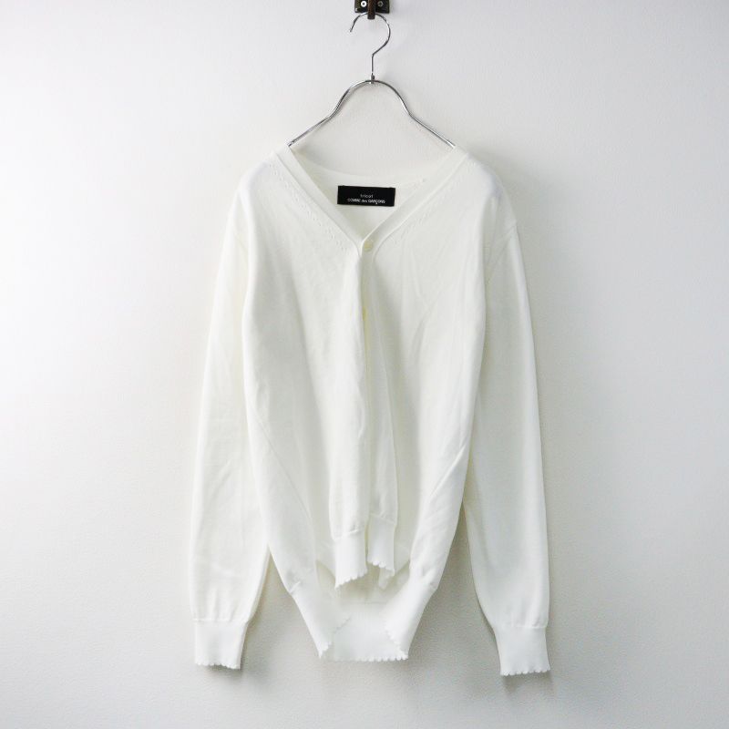 トリコ コムデギャルソン tricot COMME des GARCONS Vネックニットカーディガン S ホワイト/白 トップス 羽織【2400014503821】 トリコ コムデギャルソン tricot COMME des GARCONS Vネック