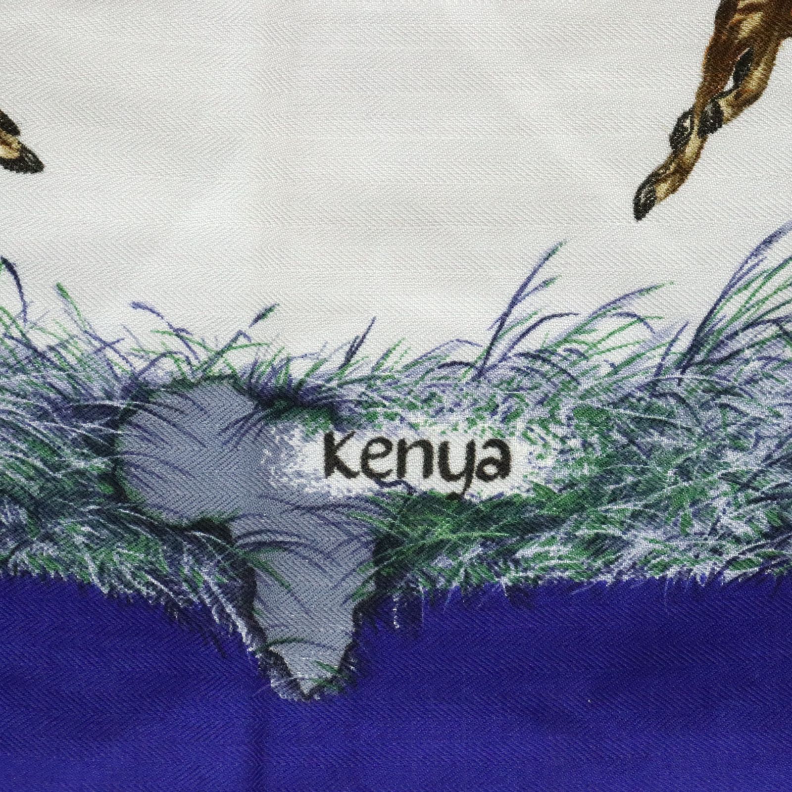HERMES エルメス カレ90 カシミア×シルク カシシル ケニア KENYA