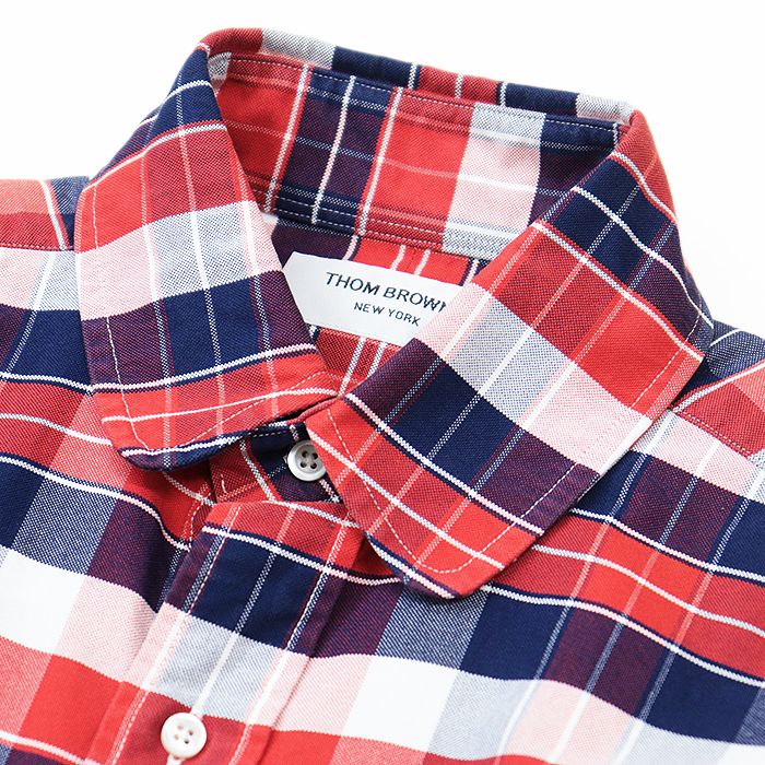 極美品 THOM BROWNE トムブラウン 長袖シャツ チェック柄 714392 USA製