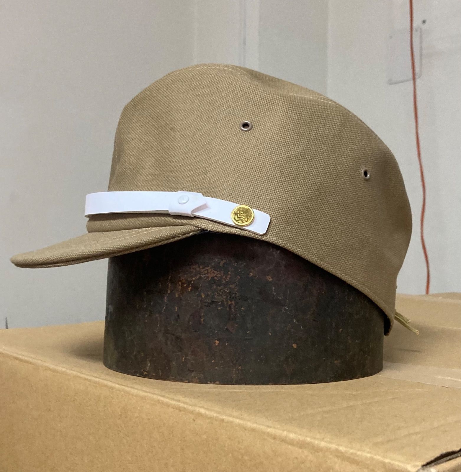 略帽 日本軍 複製 戦闘帽 大號相当 ☆ 絶版 未使用 Vショー外園組製