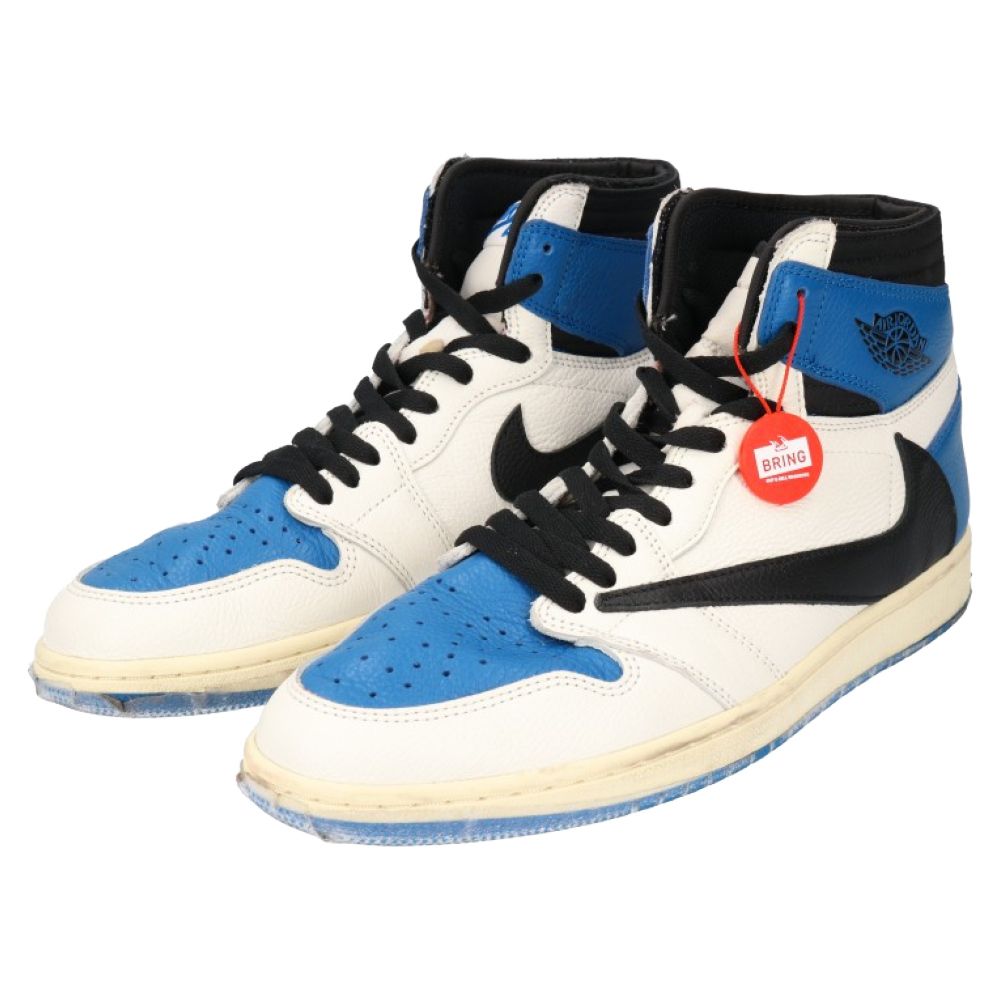 NIKE (ナイキ) ×TRAVIS SCOTT×fragment design AIR JORDAN 1 HIGH OG SPトラヴィス スコット  フラグメント エアジョーダン1 ハイカットスニーカー DH3227-105 US11/29cm