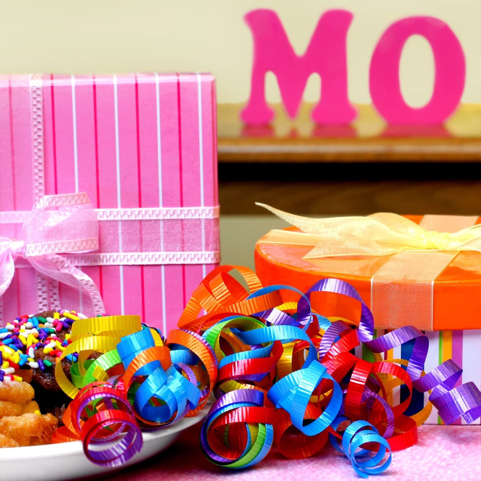 PATIKIL カーリングリボン クリンプバルーンストリング メタリック 5 mm 500ヤード パーティーデコレーション ギフトラッピング 美術 用 ローズレッド