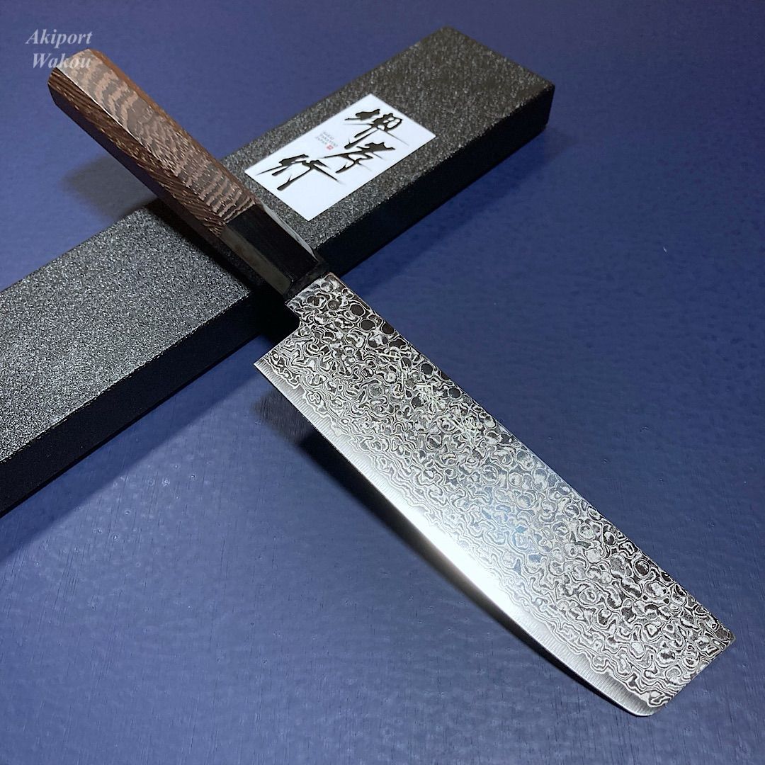 堺孝行 菜切 165mm ZA18鋼 69層ダマスカス 錆びにくい 包丁 日本製 青木刃物製作所