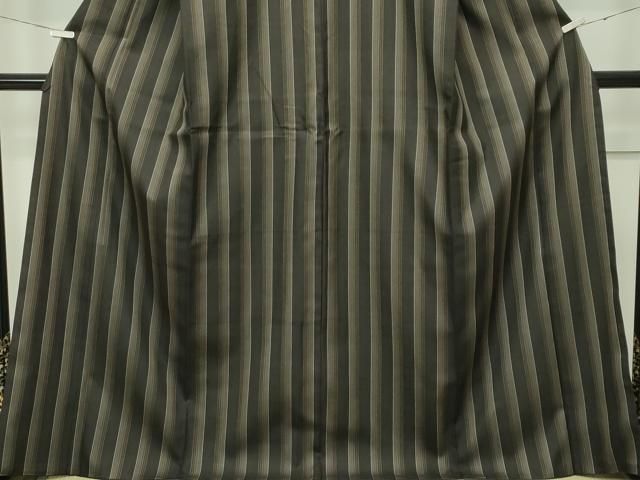 平和屋本店□極上 本場黄八丈 黒八丈 紬 市松綾織 伝統工芸士 西條吉広