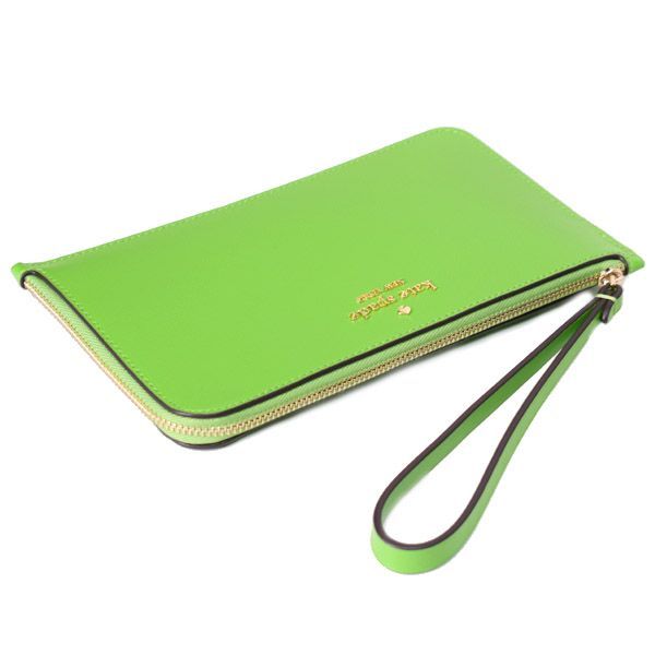ケイトスペード　新品　正規品　リストレットポーチ ケイトスペード ポーチ katespade ポーチ レザー L字 ジップ