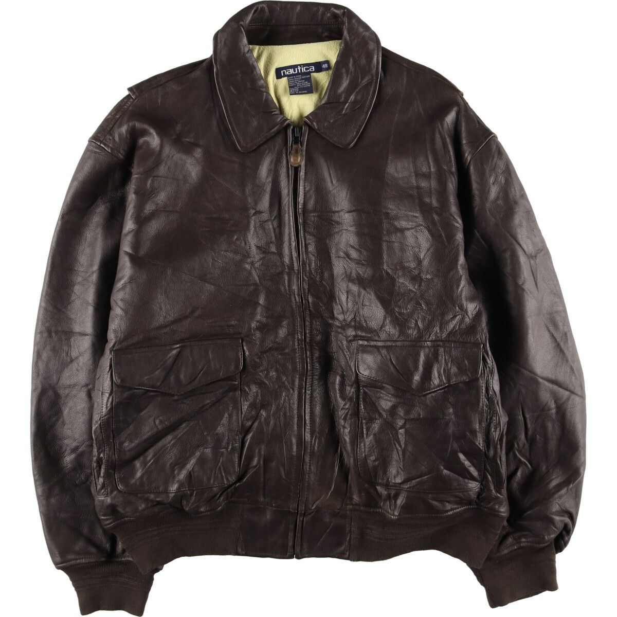 90's NAUTICA フライト レザージャケット