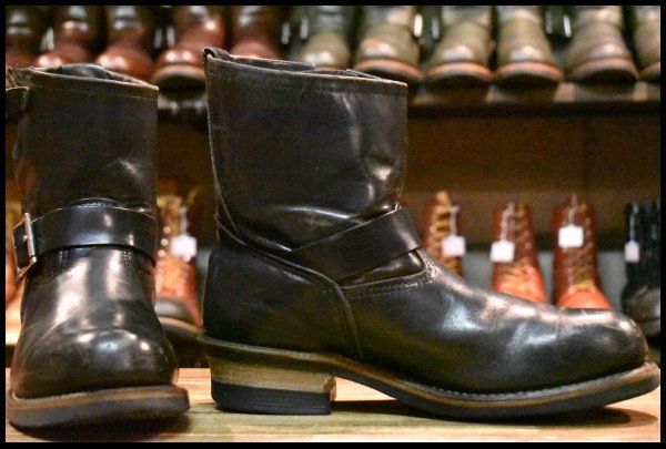 8D 07年 レッドウィング 2976 ショート エンジニア 黒 ブラッククローム スチールトゥ ブーツ redwing 8182 HOPESMORE FI355