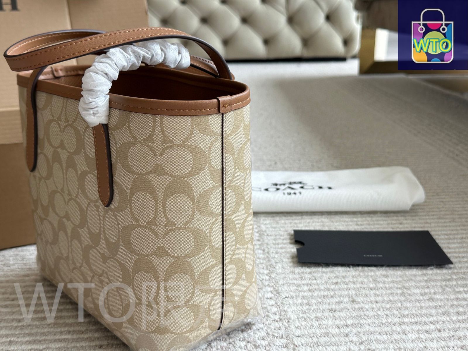 Riiicha shop 即購入ok!様 今日特価】Coach コーチ ショッピングバッグ 高級感が強い