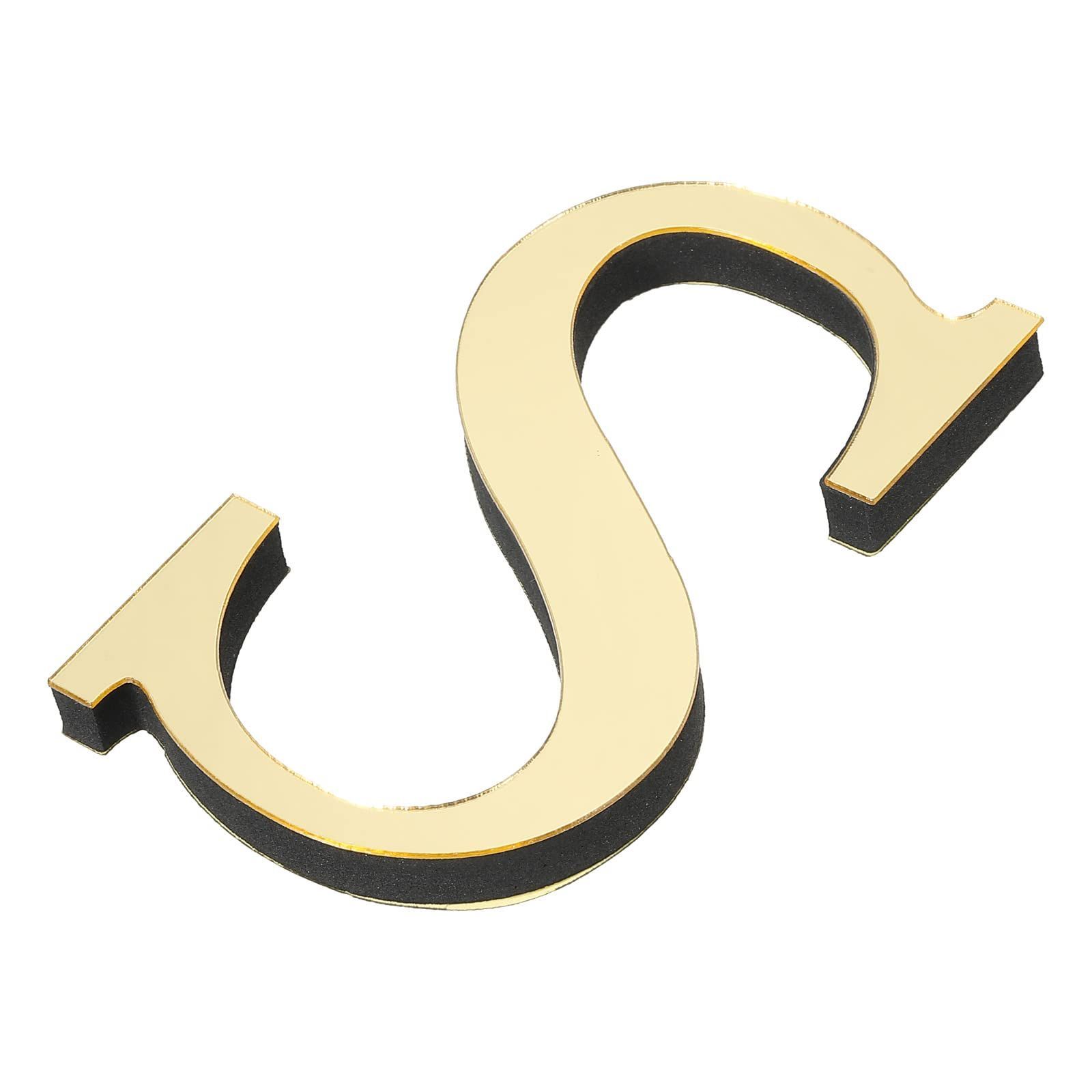 新着商品 3Dアルファベットウォールステッカー PATIKIL レターS 自己粘着 家の装飾レター サインアートステッカーデカール DIYホームデコレーション用 ライトゴールド