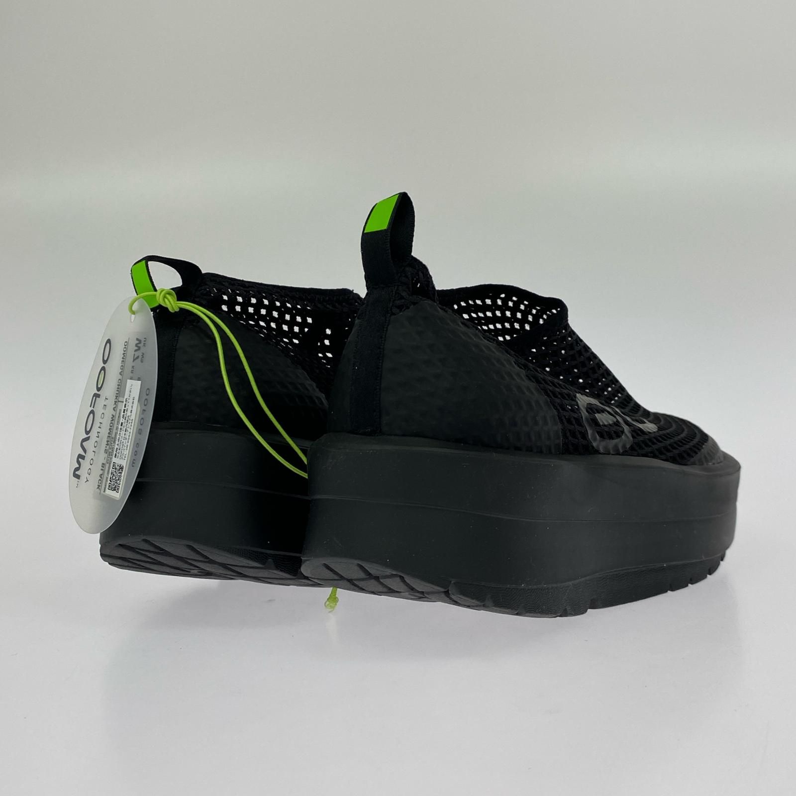 OOFOS ウーフォス タグ付き メッシュスリッポン sizeW7|EU 38|ブラック