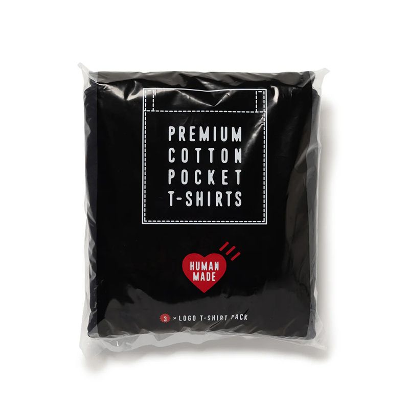 新品】HUMAN MADE Tシャツ 3枚パック ポケット付き ヒューマンメイド 3