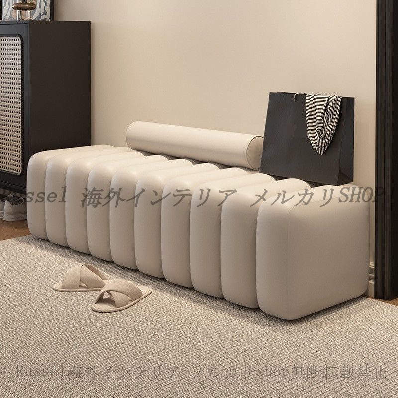 スツール 幅広 ラグジュアリー 全長150cm 全長120cm おしゃれ かわいい インテリア 北欧 ロング ソファ ベンチ カフェ バー オフィス 白 ブラック