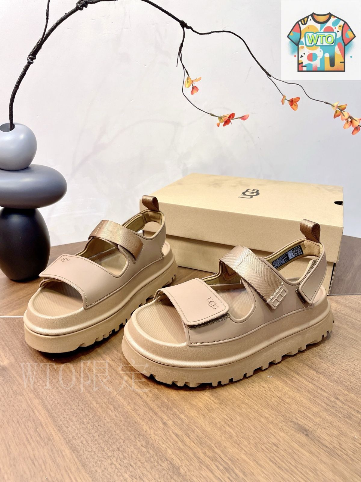 UGG マジックテープ 黒 サンダル 39サイズ 25cm 厚底 元箱付き 楽天市場】(SALE)UGG(アグ)サンダル ストラップ 厚底