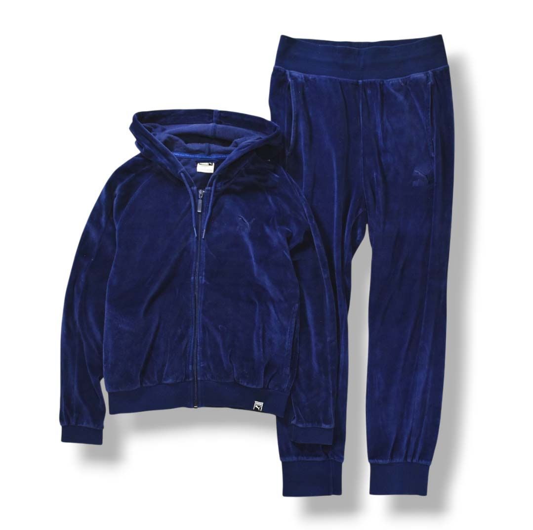 美風合】 プーマ PUMA ベロア ジャージ セットアップ 上下 M／L