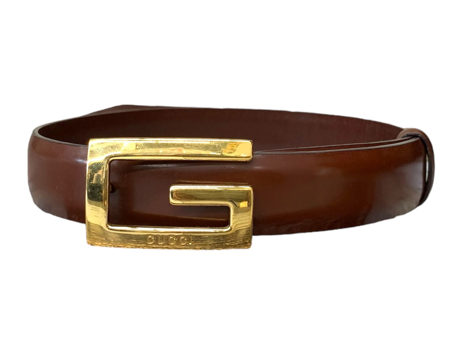 GUCCI　PLUS　グッチ　パルス　ベルト　Gロゴ　　　ブラウン GUCCI PLUS (グッチプラス) バックル G ロゴ ベルト レザー ブラウン