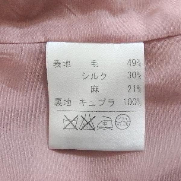 anc レリアン Leilian ジャケット 7 ピンク ロロピアーナ生地 麻混