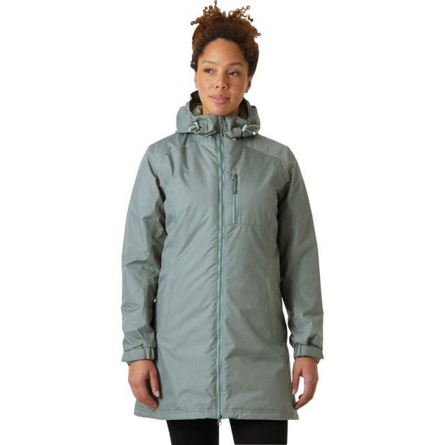 【送料無料】 ヘリーハンセン レディース ジャケット・ブルゾン アウター Long Belfast Winter Insulated Jacket - Women's Grey Cactus