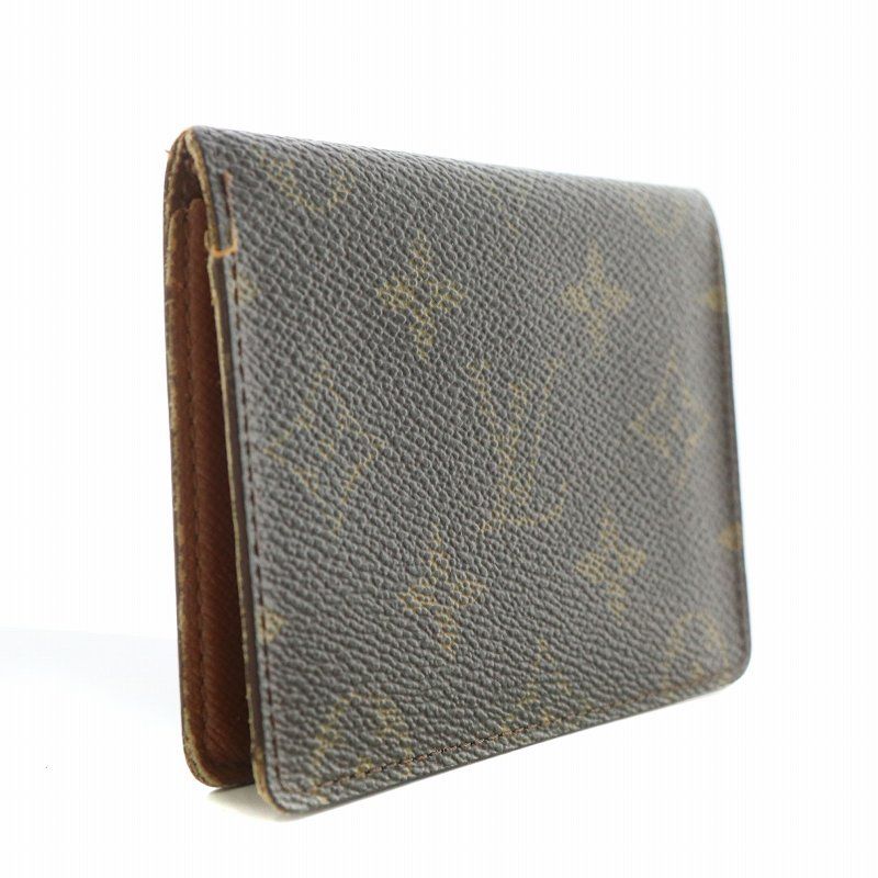 Louis Vuitton ダークブラウン 名刺入れ ルイヴィトン LOUIS VUITTON カードケース 名刺入れ 二つ折り