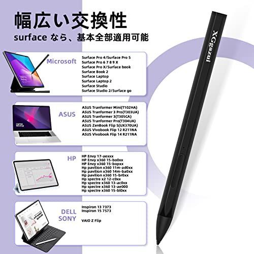 人気商品】 Surface用タッチペン 磁気スタイラスペン 4096消しゴム ...