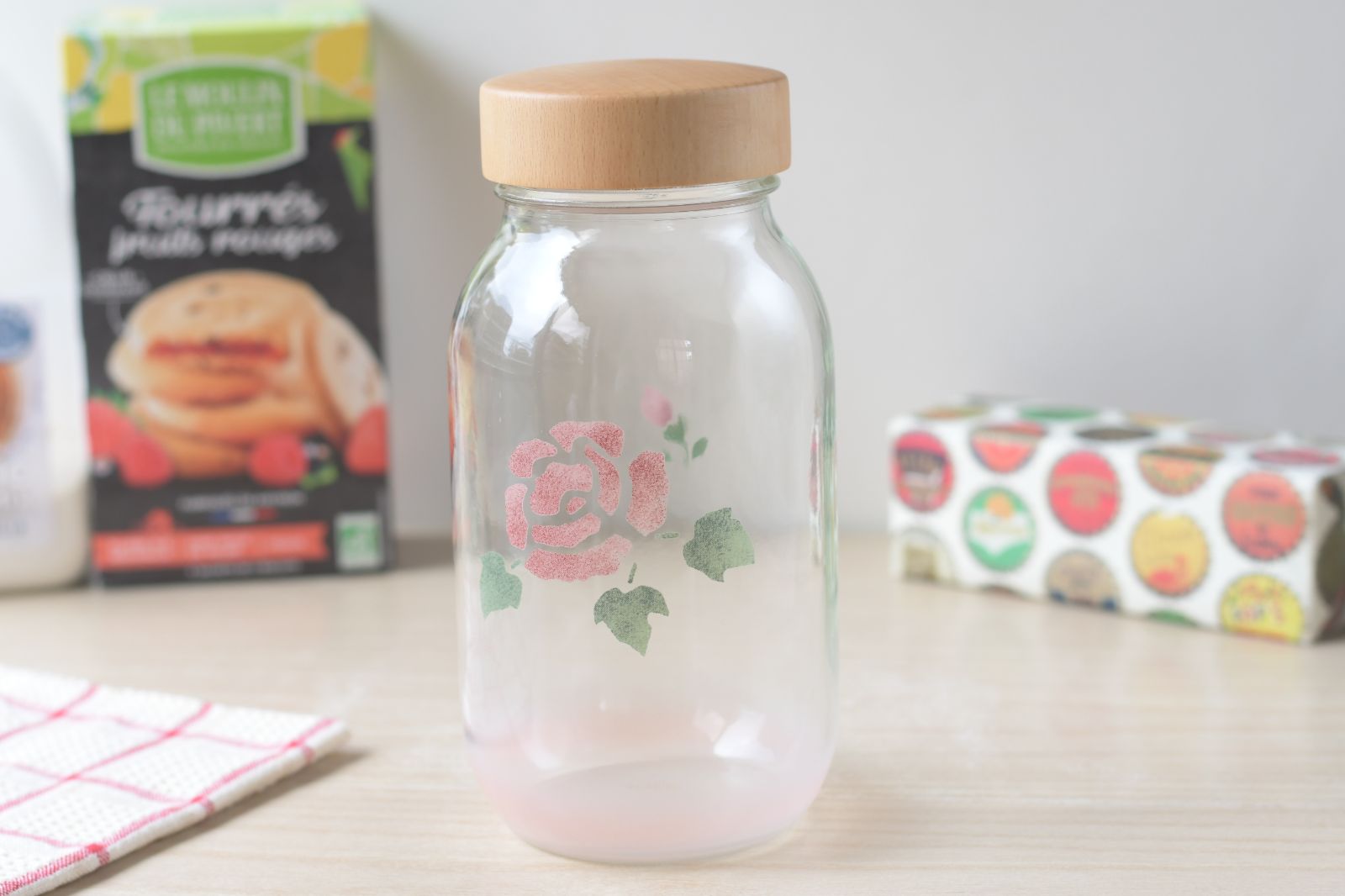 マニー ローズ ガラス蓋付き 陶器 鍋 （マニーローズ イマンの