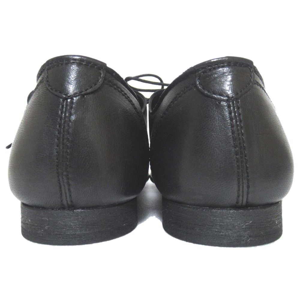 Y s Yohji Yamamoto ワイズ ヨウジヤマモト レザー アシンメトリー レースアップ シューズ サイズ4 約24cm ブラック レディース 古着 WWW_OLIVIERBERNSTEIN_COM
